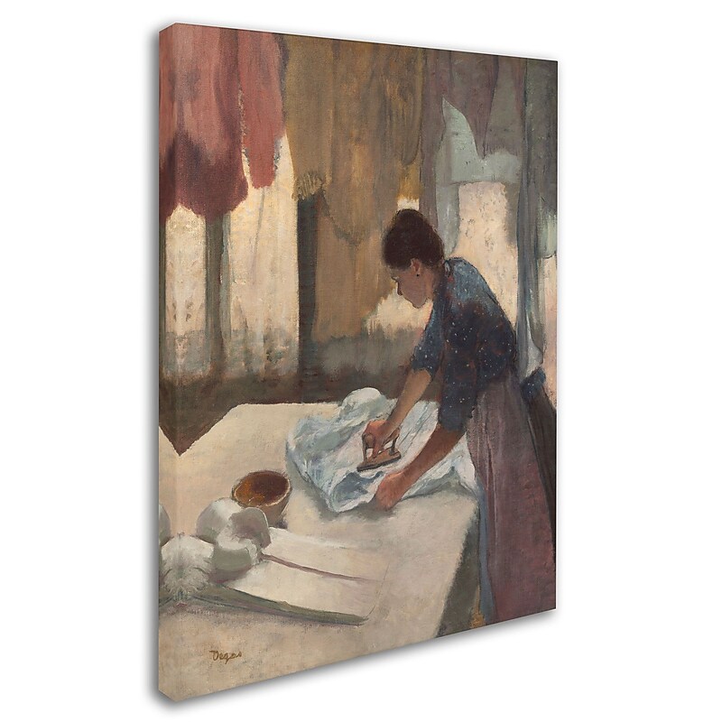 Trademark Fine Art 'Woman Ironing 1876-87' 24" x 32" Canvas Art image 1