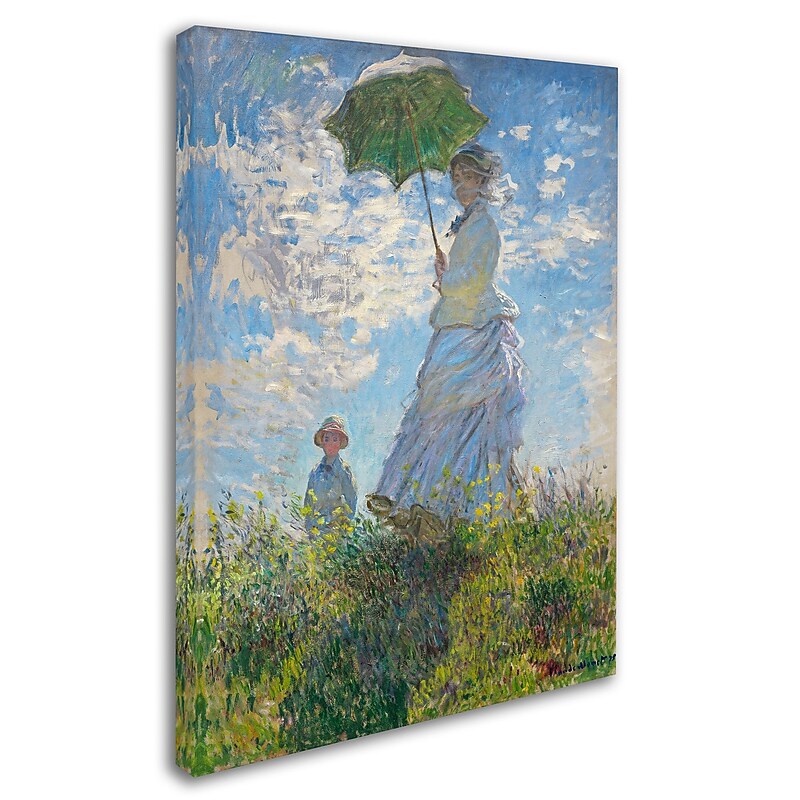 Trademark Fine Art 'Woman With a Parasol 1875' 18" x 24" Canvas Art image 1