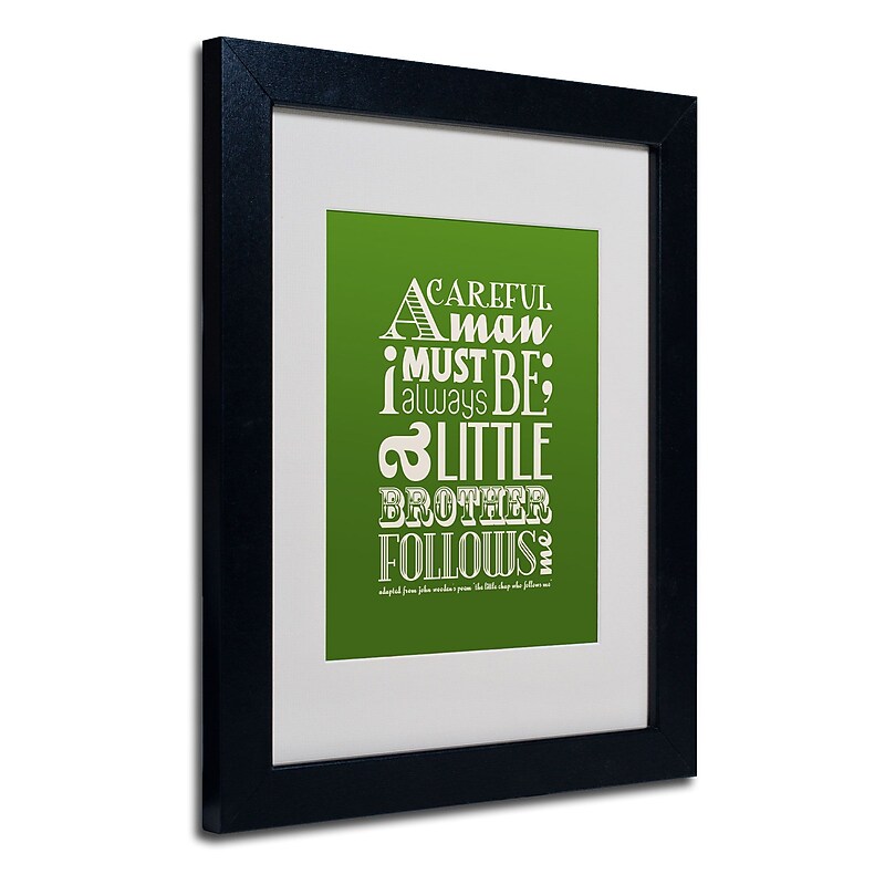 Trademark Fine Art 'Little Brother II' 11" x 14" Black Frame Art image 1
