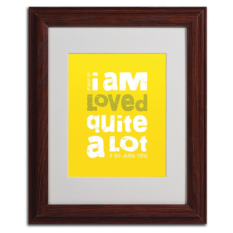 Trademark Fine Art 'Loved a Lot I' 11" x 14" Wood Frame Art image 1