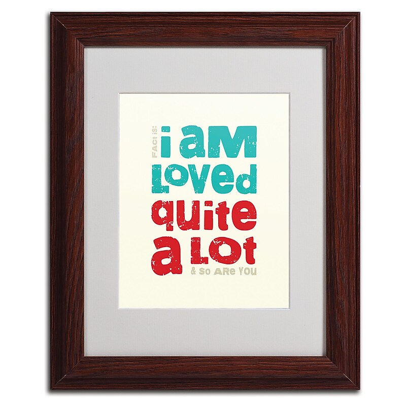 Trademark Fine Art 'Loved a Lot II' 11" x 14" Wood Frame Art image 1
