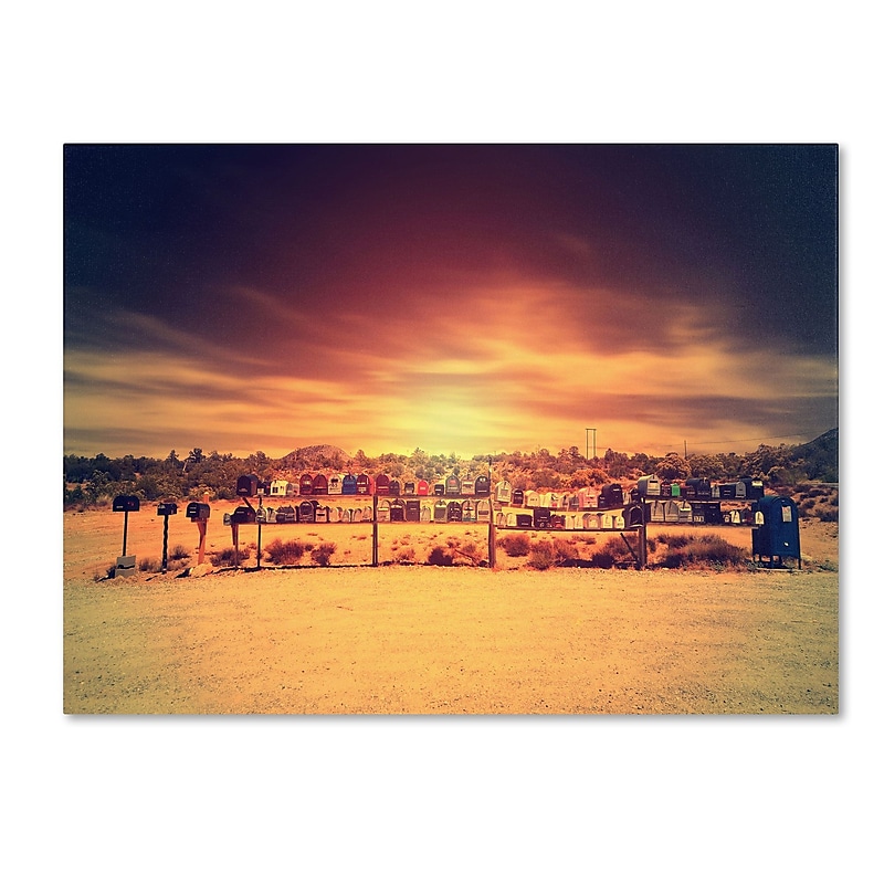 Trademark Fine Art 'Horizontal ACtivity' 22" x 32" Canvas Art image 1