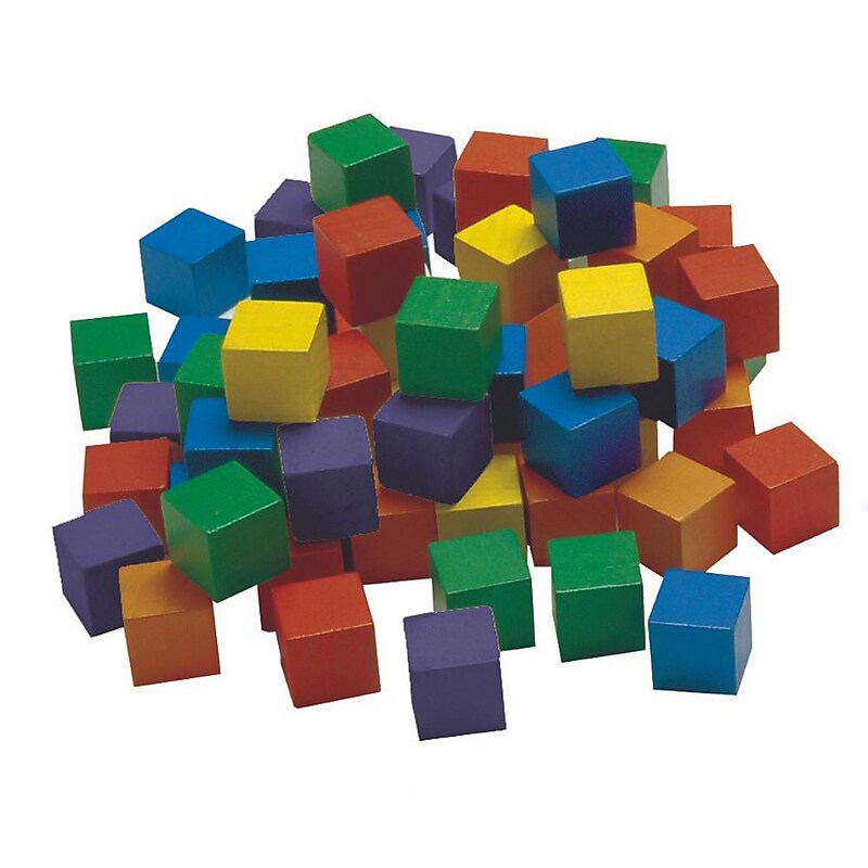 Learning Advantage™ 1" Hardwood Color Cube, 100/Pack image 1