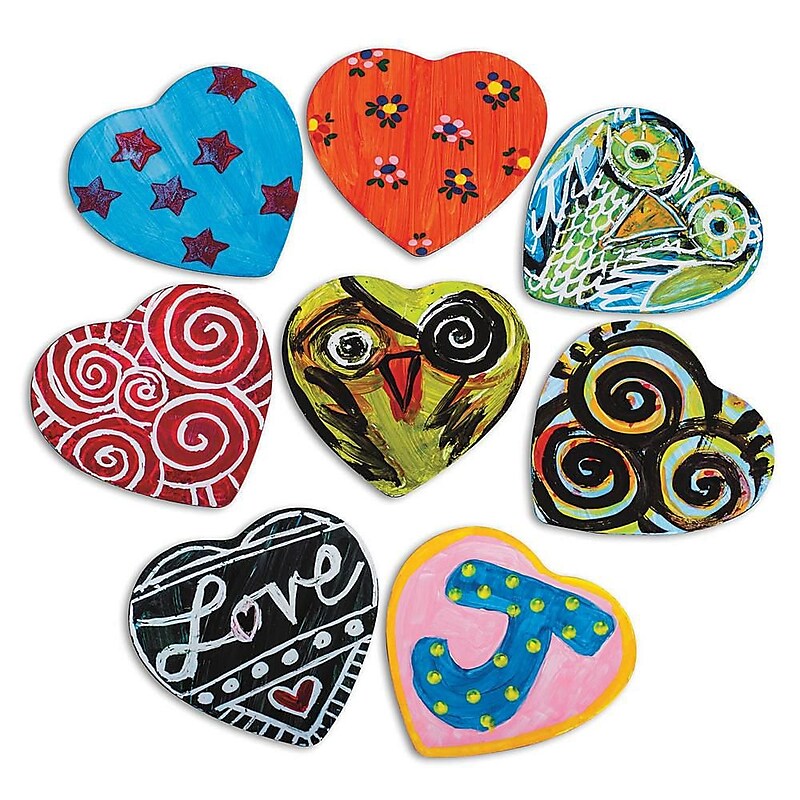 S&S Heartfelt Magnets Craft Kit, 36/Pack (GP1019) image 1