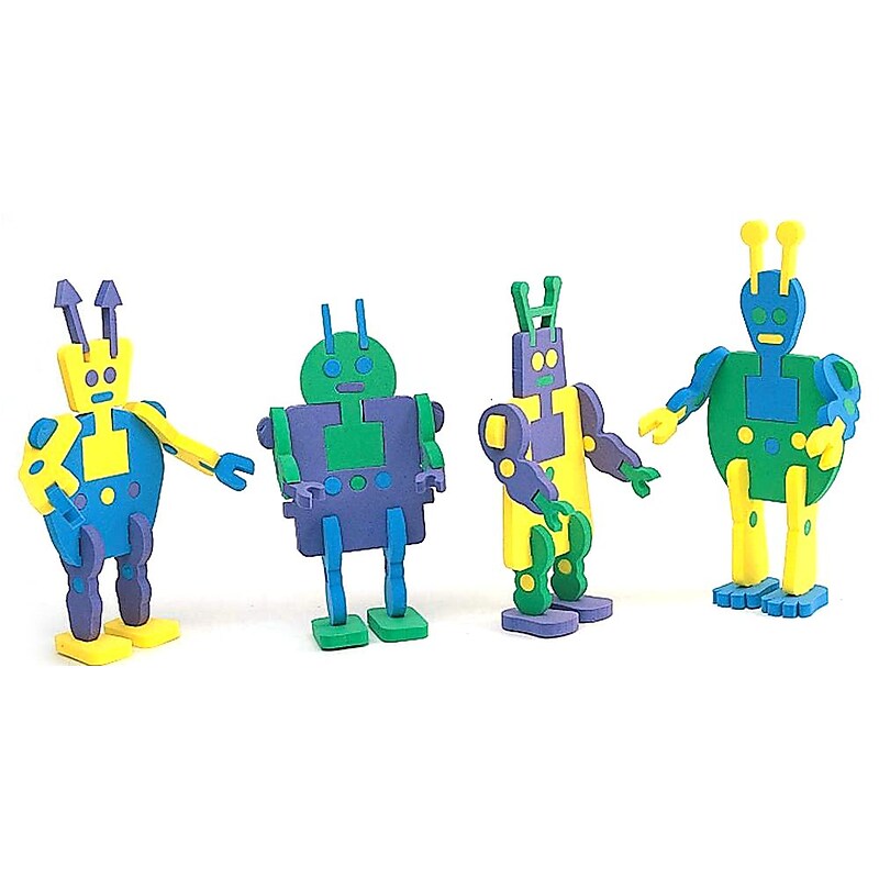 S&S Super Foam Alien Robots Craft Kit, 12/Pack (GP1387) image 1