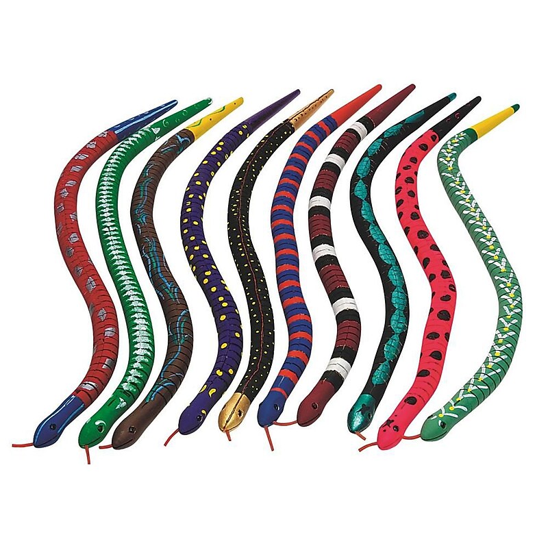 S&S Worldwide Wooden Snakes Craft Kit, 12/Pack image 1