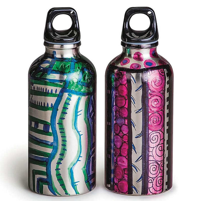 S&S Metal Water Bottle Craft Kit, 12/Pack (GP2058) image 1
