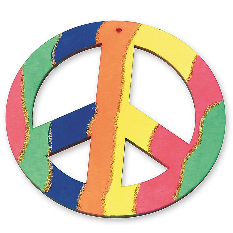 S&S Wood Peace Sign Craft Kit, 12/Pack (GP2072) image 1