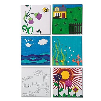 S&S® Designer Canvas Board, 12/Pack