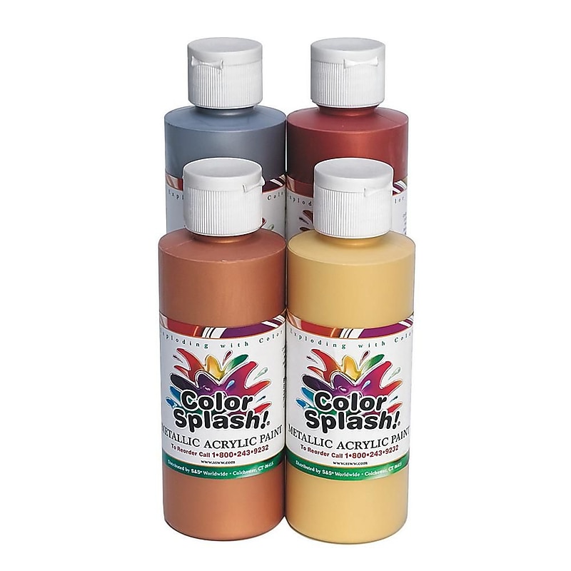 Color Splash® 8 oz. Metallic Acrylic Paint image 1