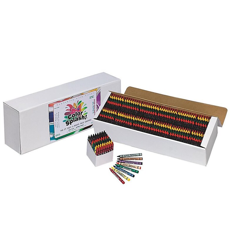 Color Splash® Crayons Plus Pack, 768/Box image 1