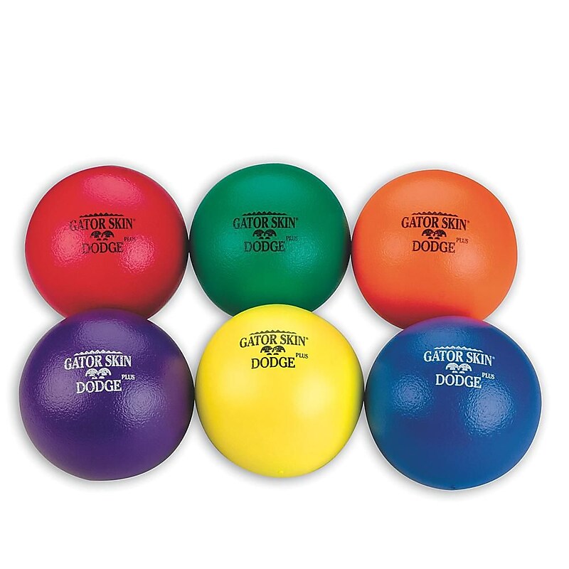 Gator Skin Dodge Plus Middle School Dodgeball, Assorted Colors, 6/Set (W10060) image 1