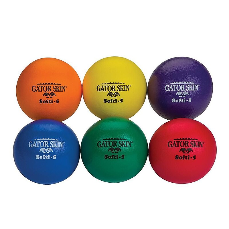 Gator Skin Softi Ball, Assorted Colors, 6/Set (W10491) image 1