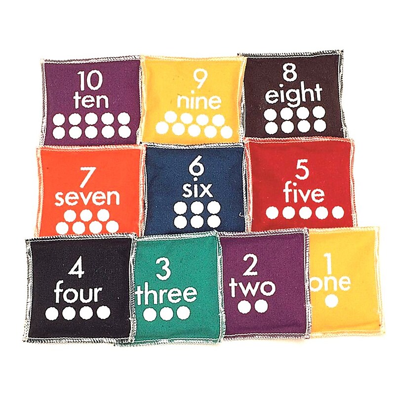 S&S® Number Bean Bags, 10/Set image 1