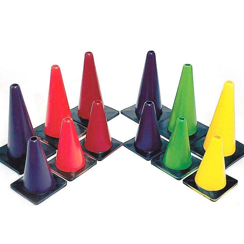 Spectrum 18" Poly Cone, Assorted Colors, 6/Set (W6070) image 1