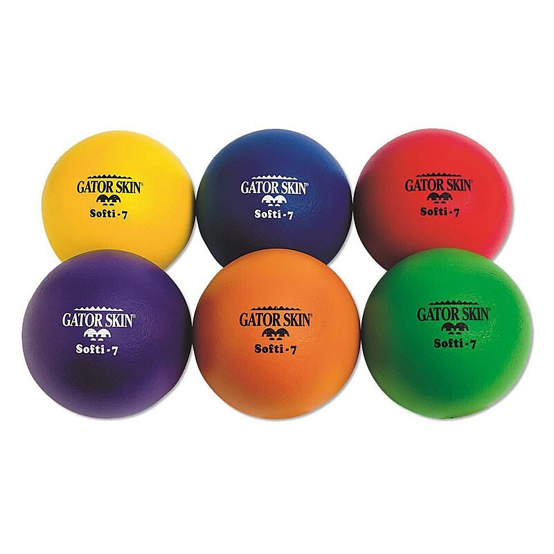 Gator Skin Softi Ball, Assorted Colors, 6/Set (W8907) image 1