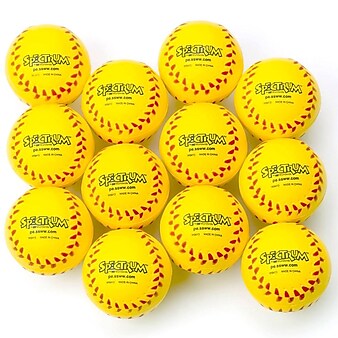Spectrum™ 3" Foam Baseballs, Bright Yellow