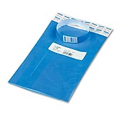 Advantus Crowd Management Wristbands, Sequentially Numbered, Blue, 3/4"W x 10"L, 100/Pack (75442)