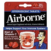 Airborne® Immune  Support Supplement Effervescent Tablets, Very Berry, 10 Tablets/Pack  (47865-30112)