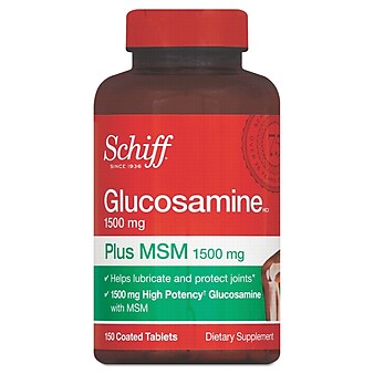 Schiff® Glucosamine Plus MSM Tablets, 1500mg, 150/Pack (20525-11019)