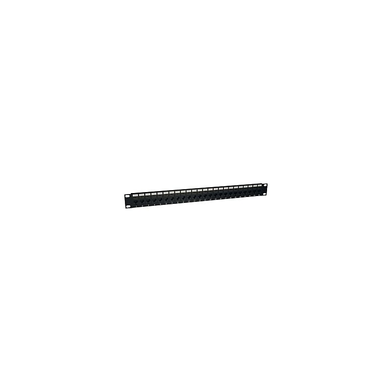 Tripp Lite 24 Port Cate6 Feed-Through Patch Panel, Black image 1