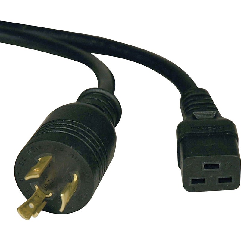 Tripp Lite 10' IEC-320-C19 to NEMA L6-20P Heavy Duty Power Cord, Black image 1