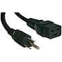Tripp Lite 10' C19 to NEMA 5-15P Power Cable, Male to Female, Black (P034-010)~#|#~m000240758_sc7