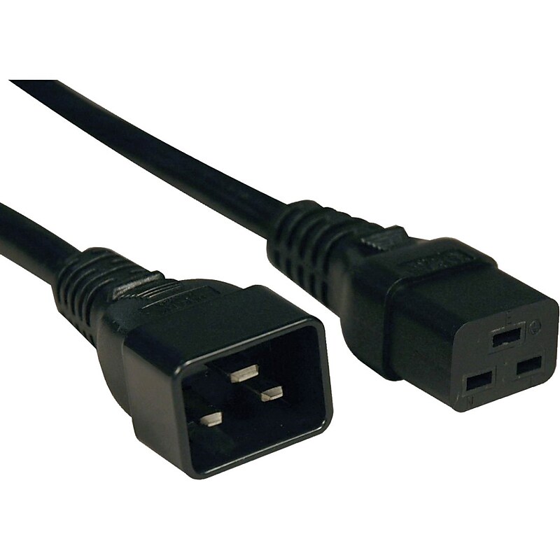 Tripp Lite 6' IEC-320-C19 to IEC-320-C20 Heavy Duty Power Cord, Black01 image 1