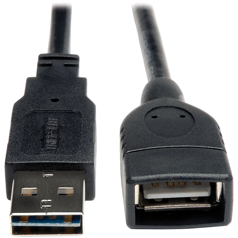 Tripp Lite 6' USB A to USB A Cable, Male to Female, Black (3635820) image 1