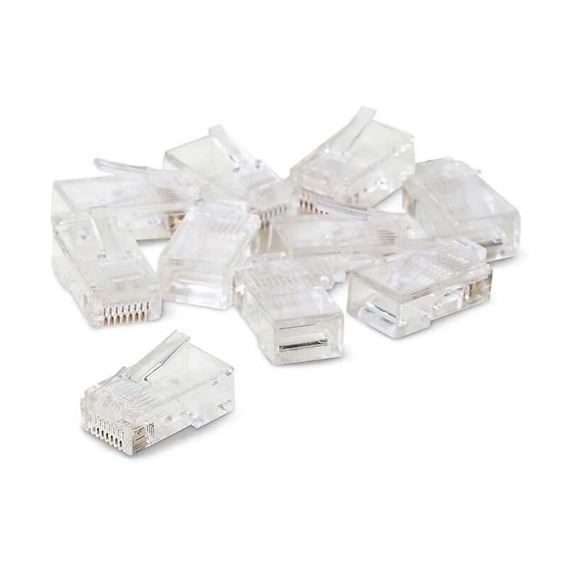 Belkin™ 50 Micron RJ45 Plug, Clear, 10/Pack image 1