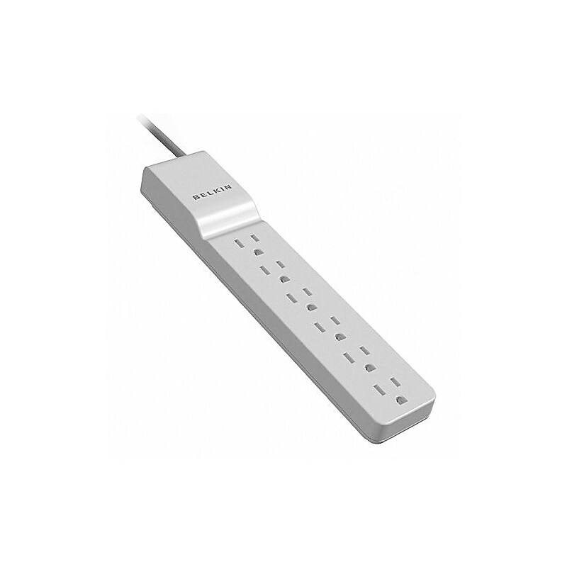 Belkin 6 Outlet Surge Protector, 4' Cord, 720 Joules (BE106000-04-BLK) image 1