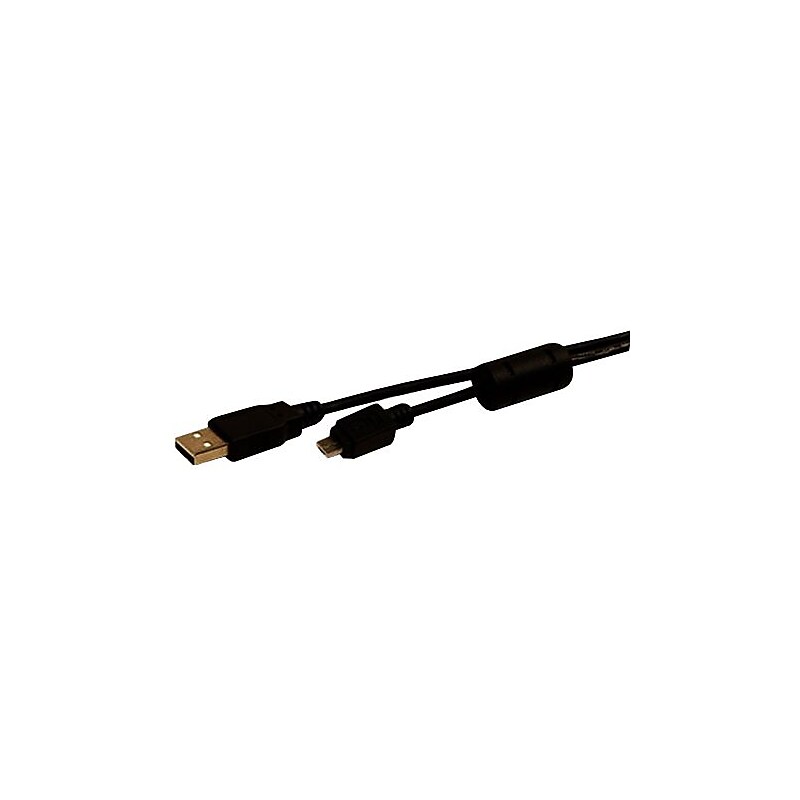 Comprehensive® Standard Series 3' USB 2.0 A to Micro B Male USB Cable, Black image 1