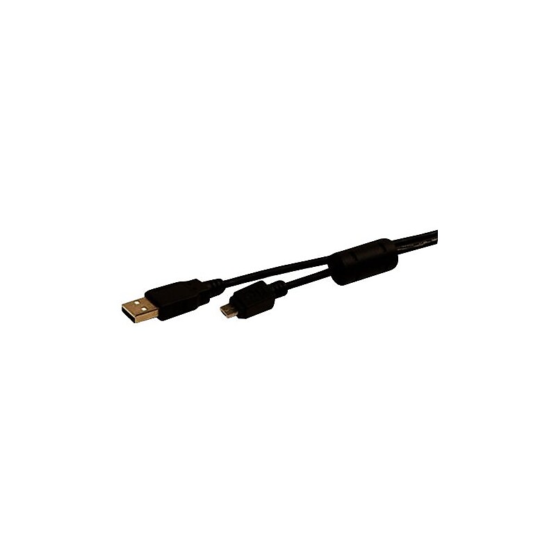Comprehensive Standard 6' USB 2.0 Type A Male to Micro USB Type B Male Data Transfer Cable, Black image 1