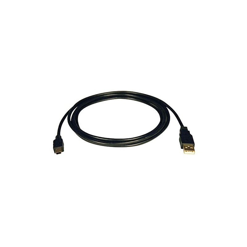 Tripp Lite 3' USB 2.0 Type A Male to Mini USB Type B Male Device Cable, Black image 1