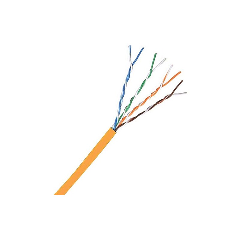 Comprehensive® 1000' Cat5e Bare Wire Solid Bulk Cable, Orange image 1