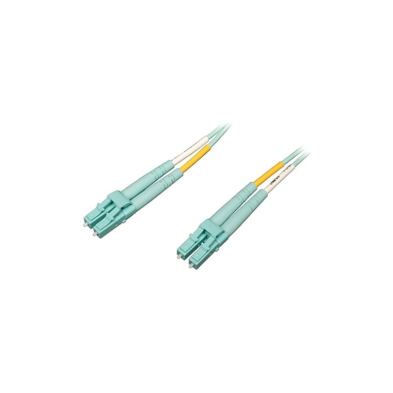 Tripp Lite 10' Fiber Optic LC/LC Duplex Patch Cable, Aqua image 1