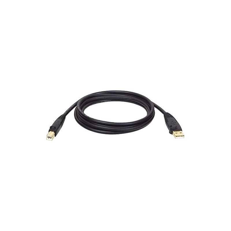 Tripp Lite 10' USB 2.0 A/B Male USB Cable, Black image 1