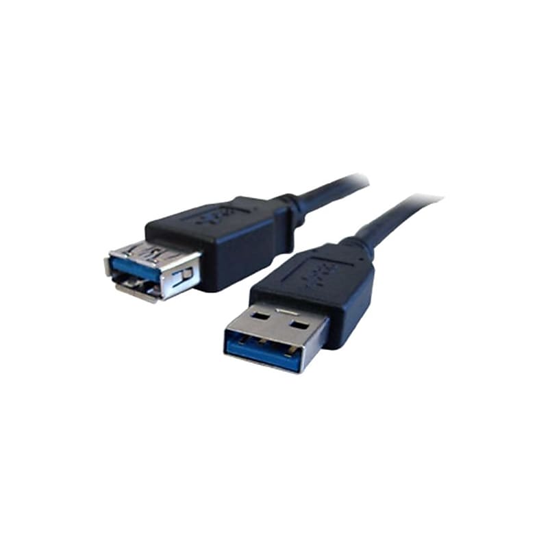 Comprehensive® Standard Series 10' USB 3.0 A Male to A Female USB Cable, Black (USB3-AA-MF-10ST) image 1