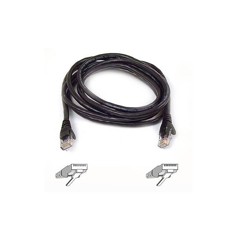 Belkin A3L980-06-S 6' CAT-6 Snagless Duplex Patch Cable, Gray image 1