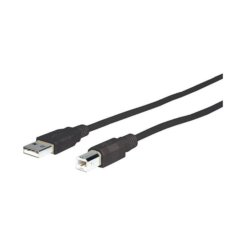 Comprehensive 15' USB 2.0 Male to Male Data Transfer Cable, Black image 1