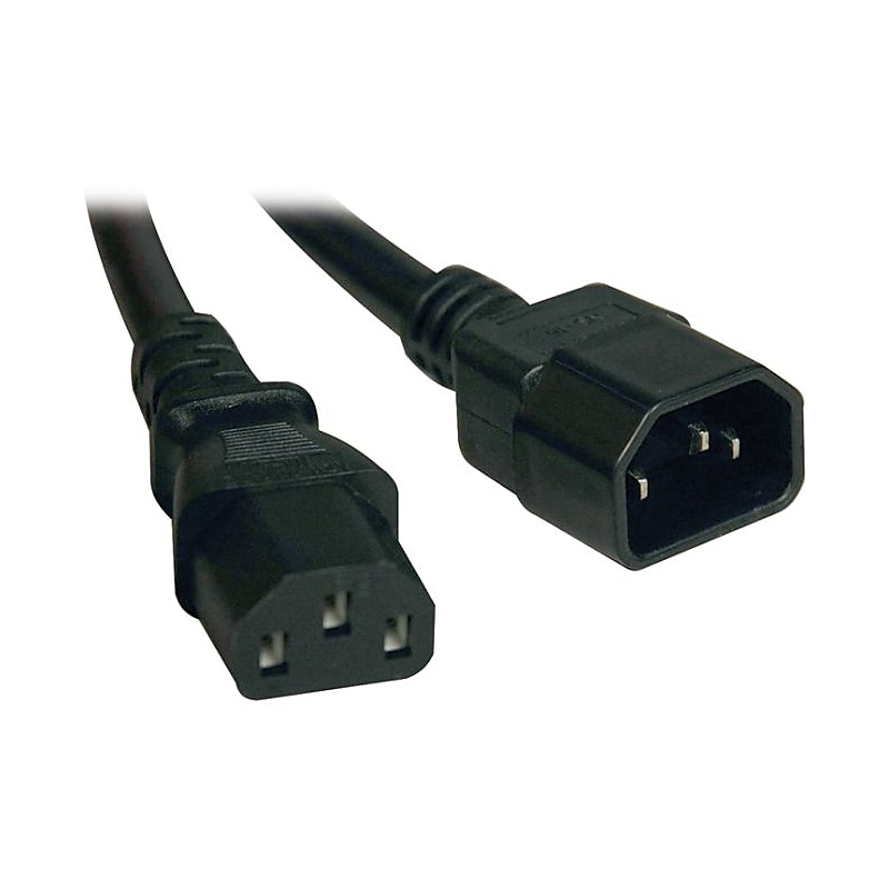 Tripp Lite P004-006-13A 6' IEC-320-C14 to IEC-320-C13 Power Extension Cord, Black image 1