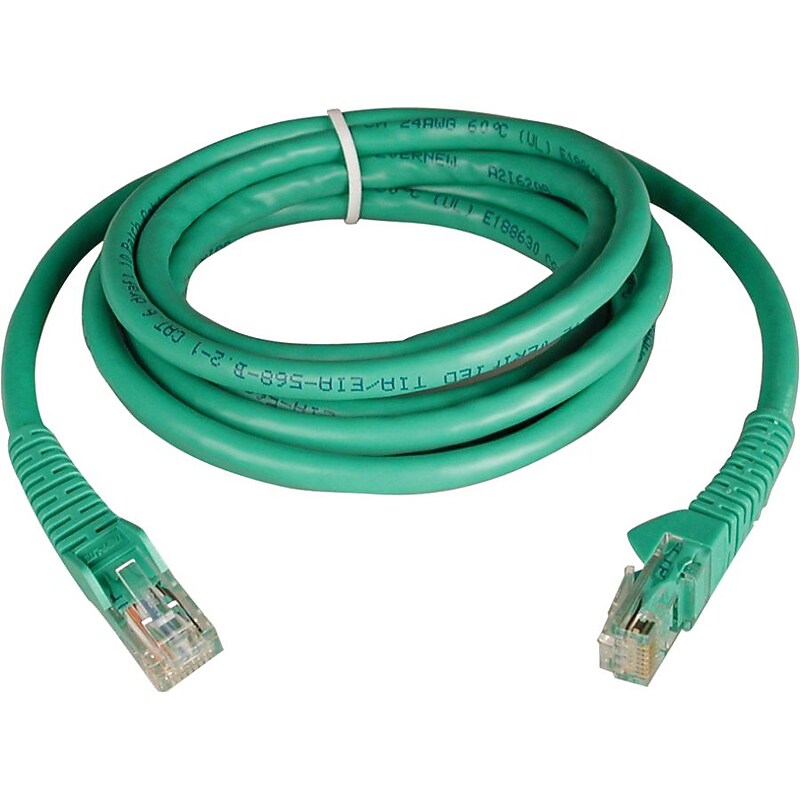 Tripp Lite N201-010-GN 10' CAT-6 Gigabit Snagless Molded Patch Cable, Green image 1