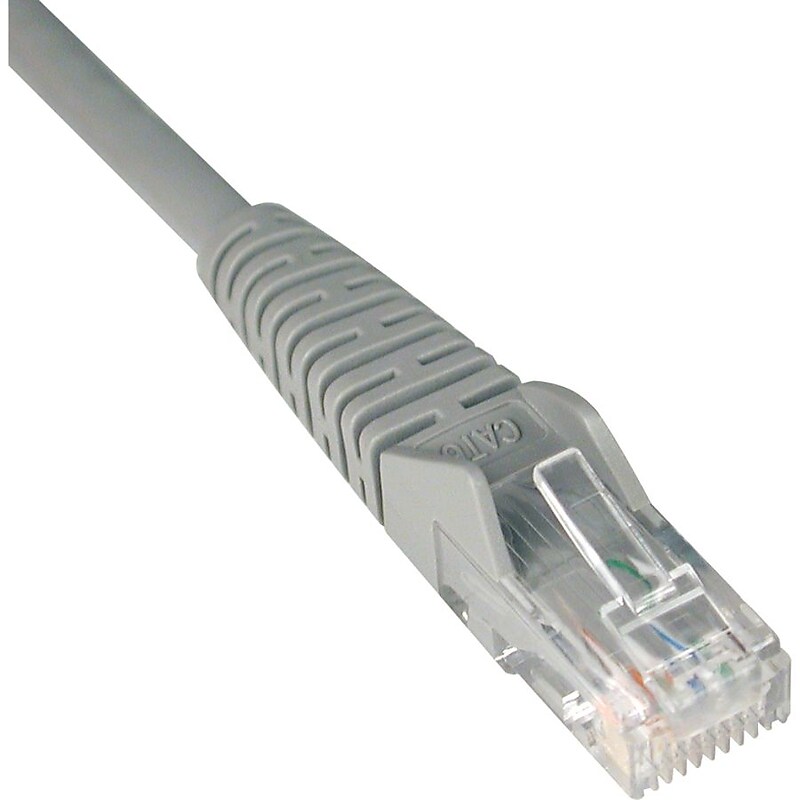 Tripp Lite 5' Cat6 RJ45/RJ45 Snagless Molded Patch Cable, Gray image 1