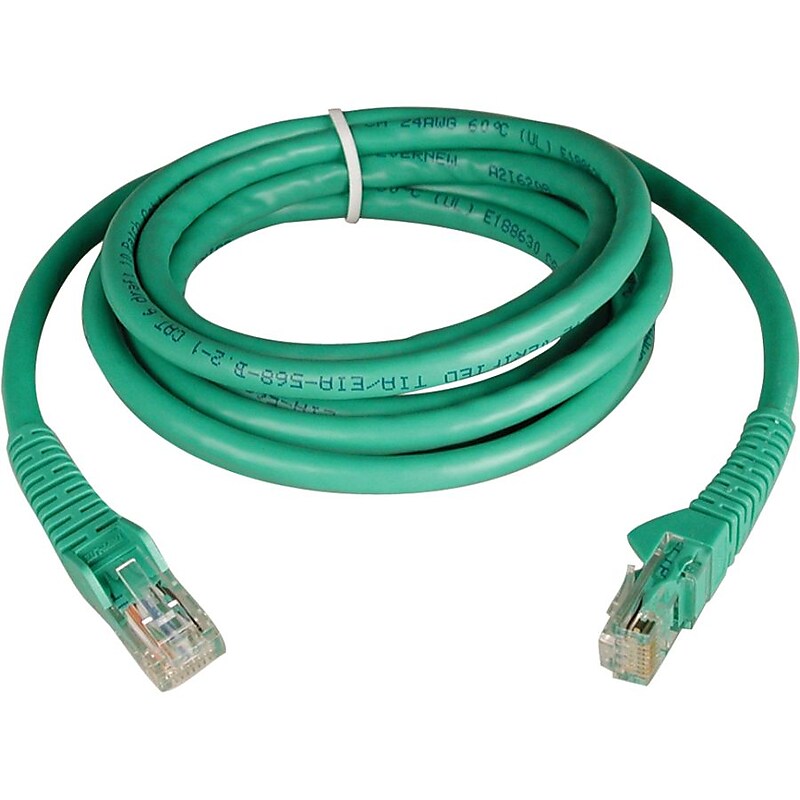 Tripp Lite 7' Cat6 RJ45/RJ45 Snagless Molded Patch Cable, Green (N201-007-GN) image 1