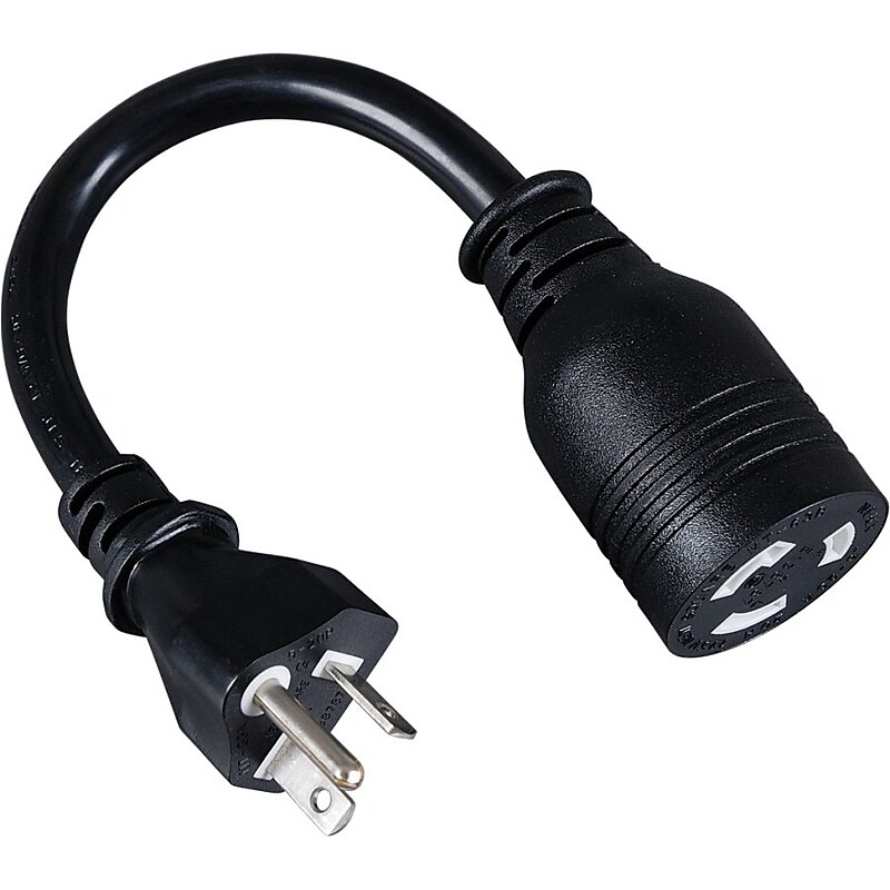 Tripp Lite P044-06I 0.5' NEMA-L5-20R to NEMA-5-20P Heavy-Duty Power Adapter Cord, Black image 1