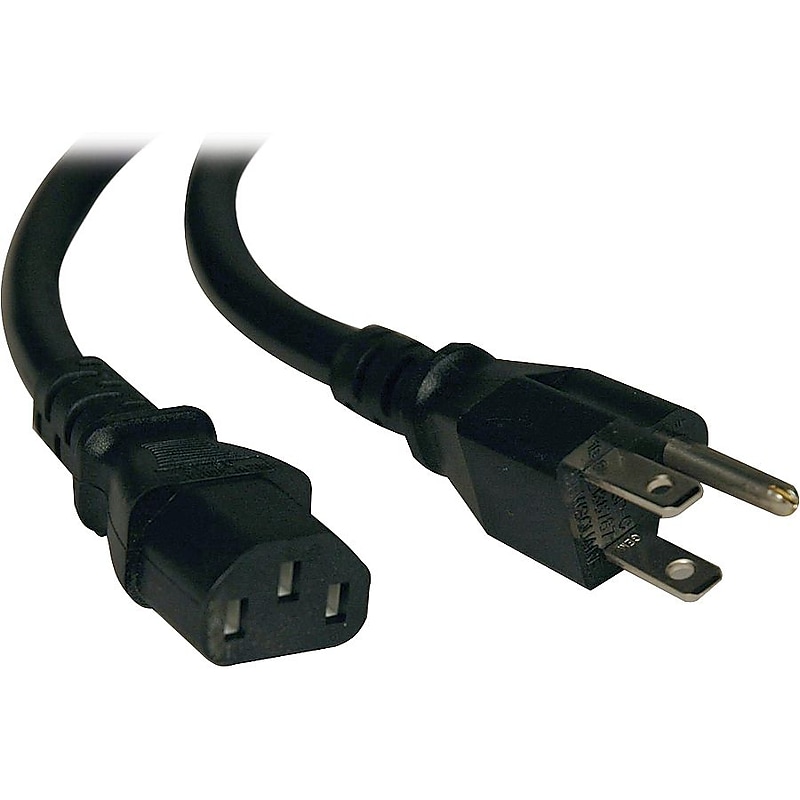 Tripp Lite 2' NEMA 5-15P to IEC-320-C13 Power Cord, Black image 1