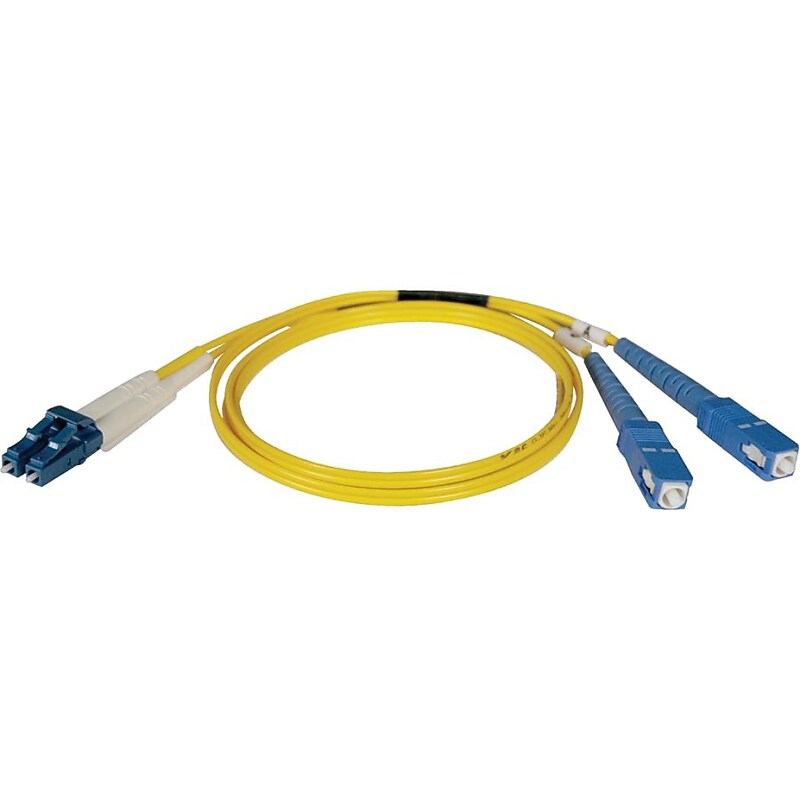 Tripp Lite 3' Duplex SMF LCM to SCM Patch Cable, Yellow image 1