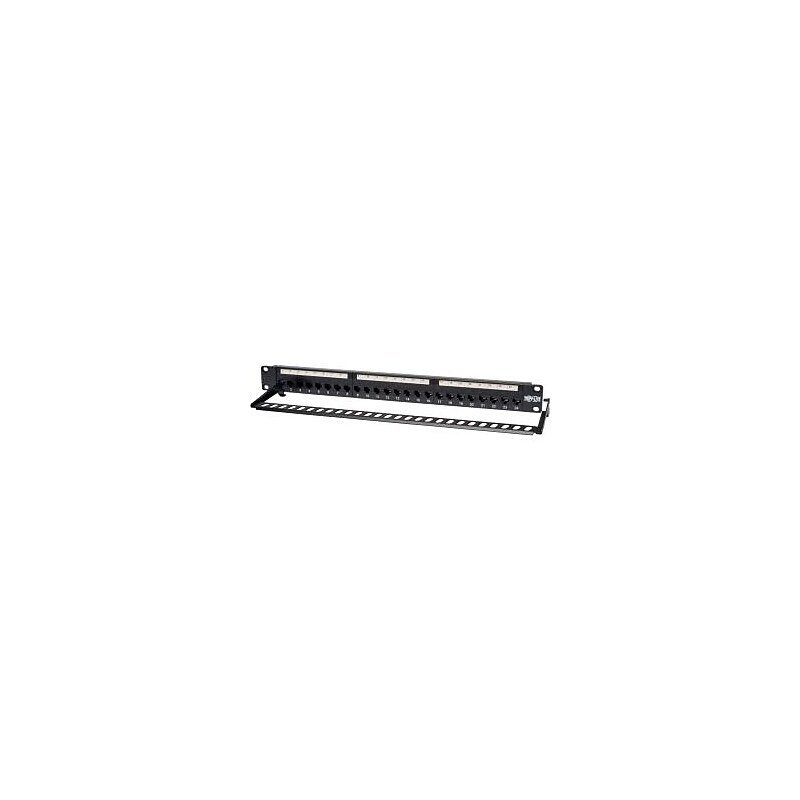 Tripp Lite N054-024 24-Port Cat5e 1U Feedthrough Patch Panel image 1