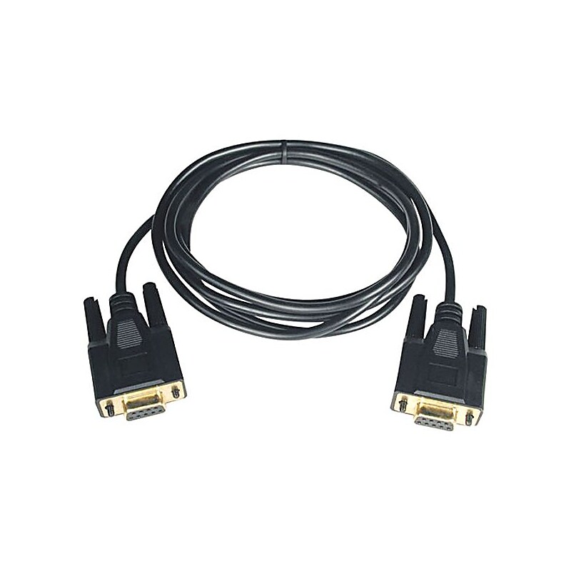 Tripp Lite 10' DB9 Female to DB9 Female Null Modem Gold Serial Cable, Black (P450-010) image 1