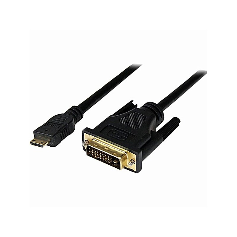 StarTech 6.6' Mini HDMI to DVI-D Male A/V Cable, Black image 1